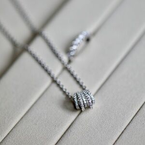 925 Silver hoop necklace